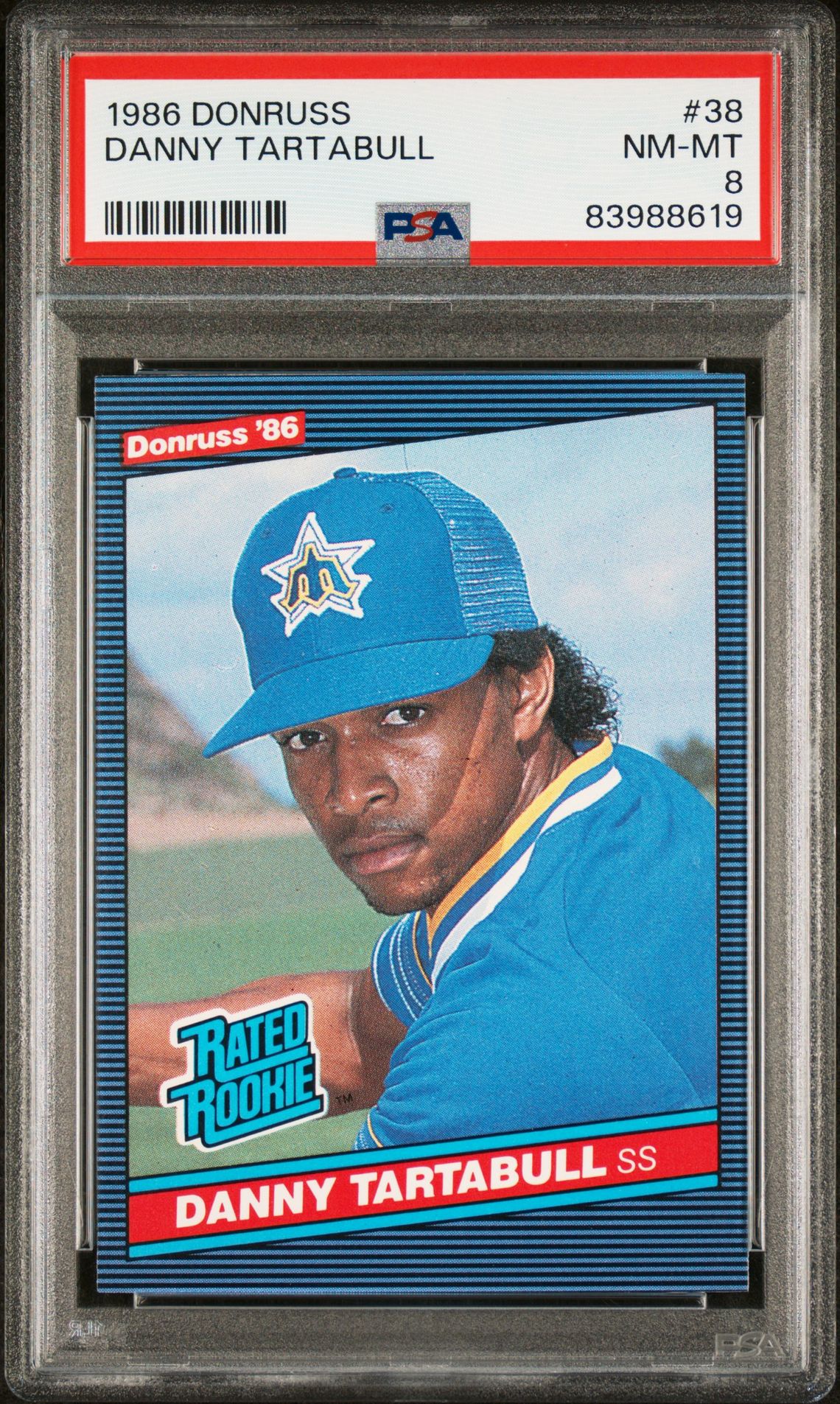 1986 Panini DONRUSS Rated Rookie #38 Danny Tartabull front