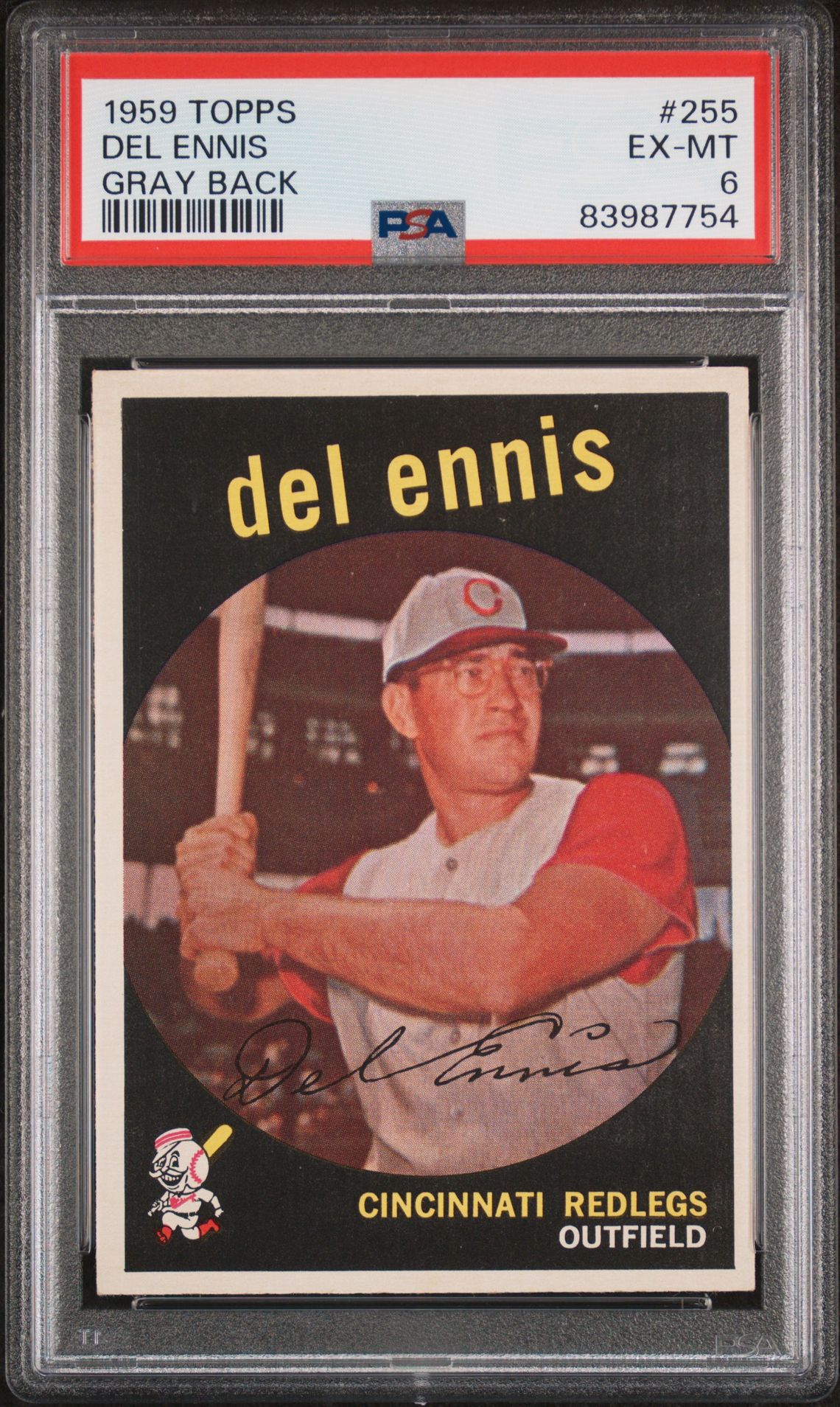 1959 Topps TOPPS GRAY BACK #255 Del Ennis front
