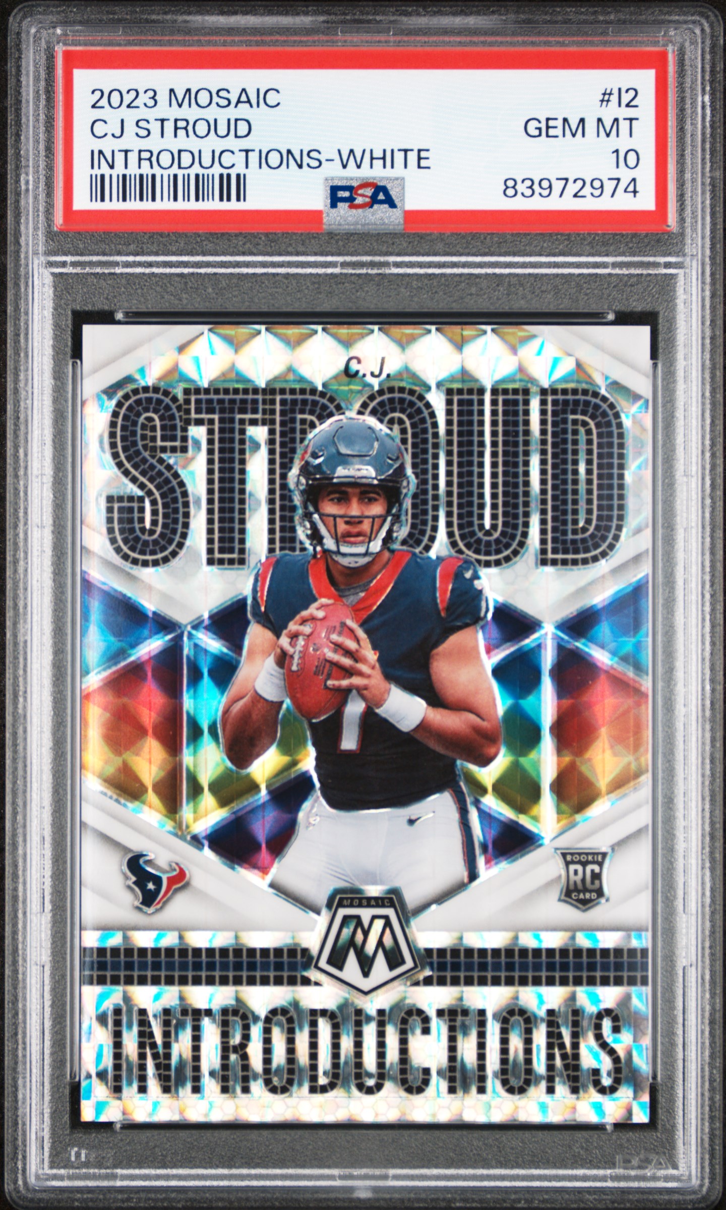 2023 PANINI MOSAIC INTRODUCTIONS #I2 CJ STROUD INTRODUCTIONS-WHITE