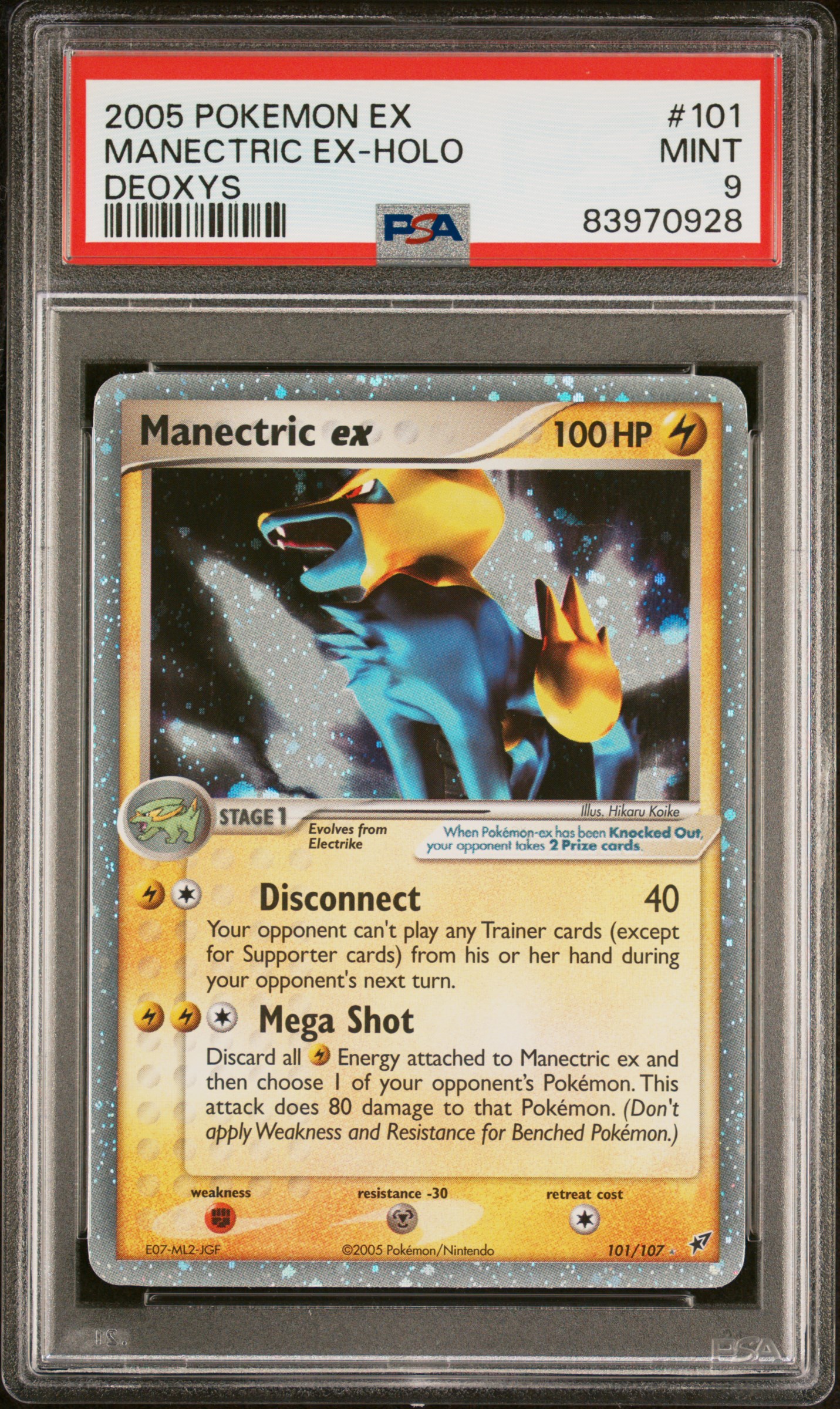 2005 POKEMON EX DEOXYS #101 MANECTRIC EX-HOLO DEOXYS