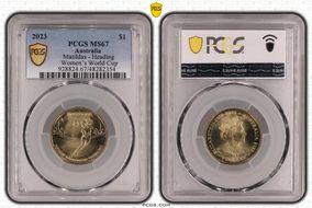 2023 $1 Matildas - Heading Women’s World Cup MS67