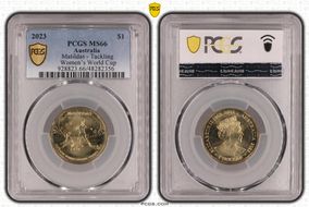 2023 $1 Matildas - Tackling Women’s World Cup MS66