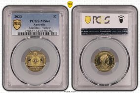 2023 $2 Matildas - Yellow Colorized MS64