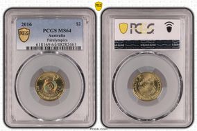 2016 $2 Paralympics Colorized MS64