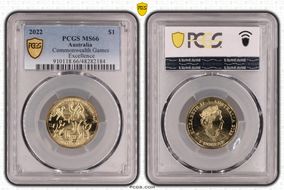2022 $1 Commonwealth Games Excellence MS66