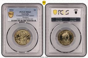 2022 $1 Commonwealth Games Respect MS65