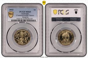 2022 $1 Commonwealth Games Integrity MS65