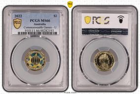 2022 $2 Commonwealth Games - U Colorized MS66