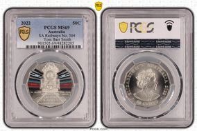2022 50C SA Railways No. 504 Tom Barr Smith Colorized MS69