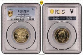 2022 $1 Kunbarrasaurus Australian Dinosaurs MS64