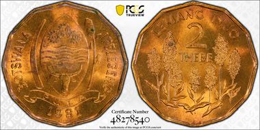 1981 2 Th MS64RB