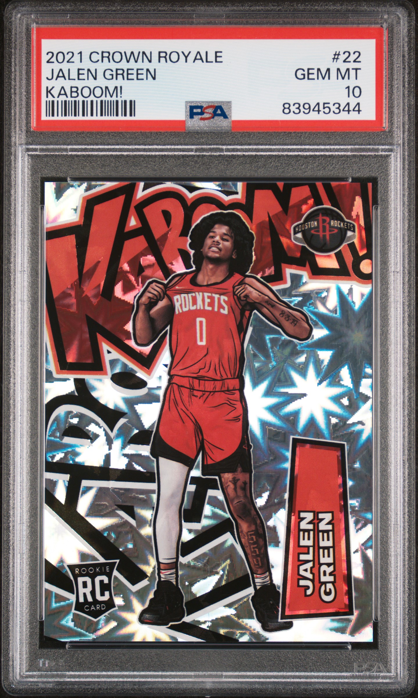 2021 PANINI CROWN ROYALE KABOOM! #22 JALEN GREEN KABOOM!
