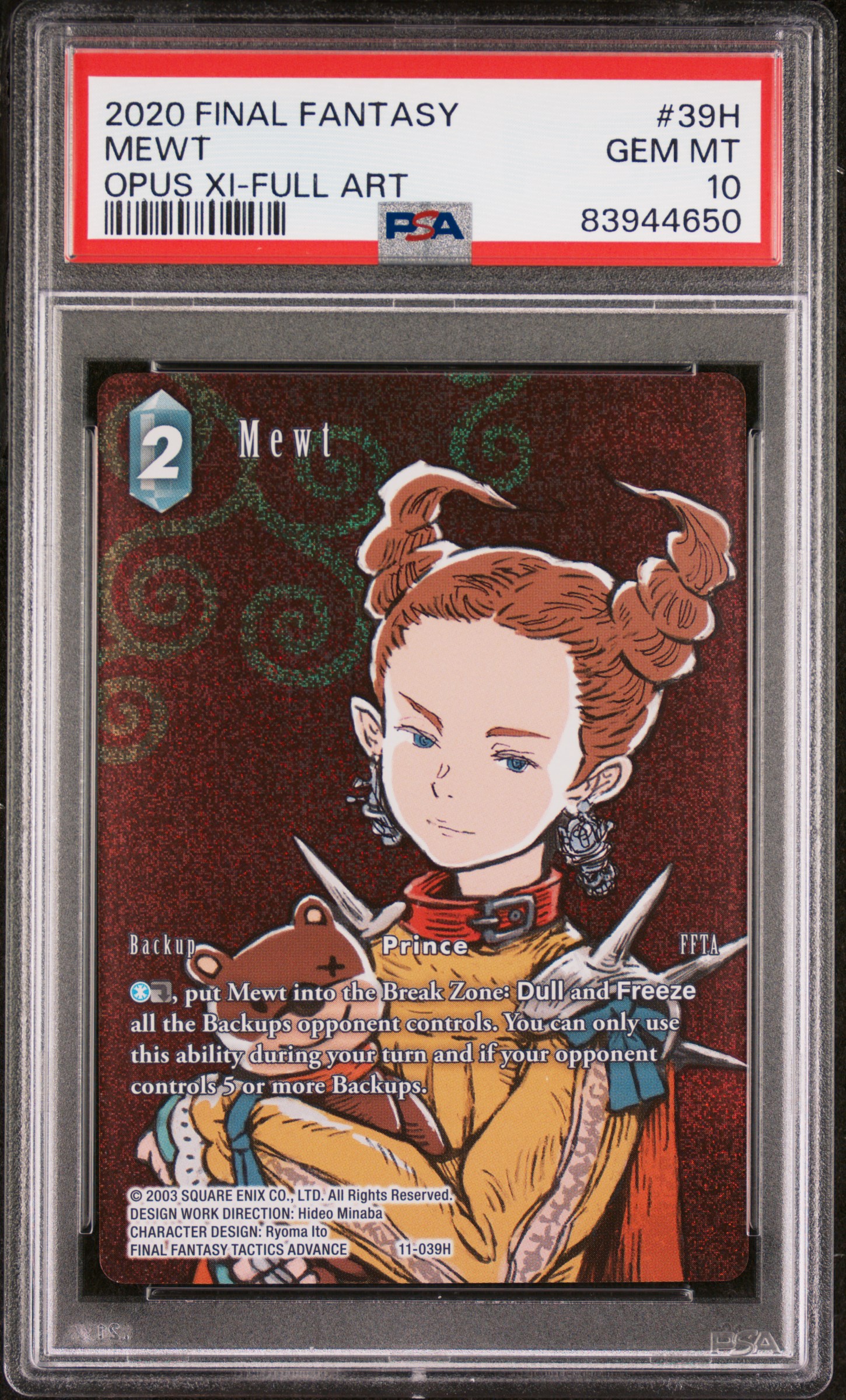 2020 FINAL FANTASY OPUS XI #39H MEWT OPUS XI-FULL ART