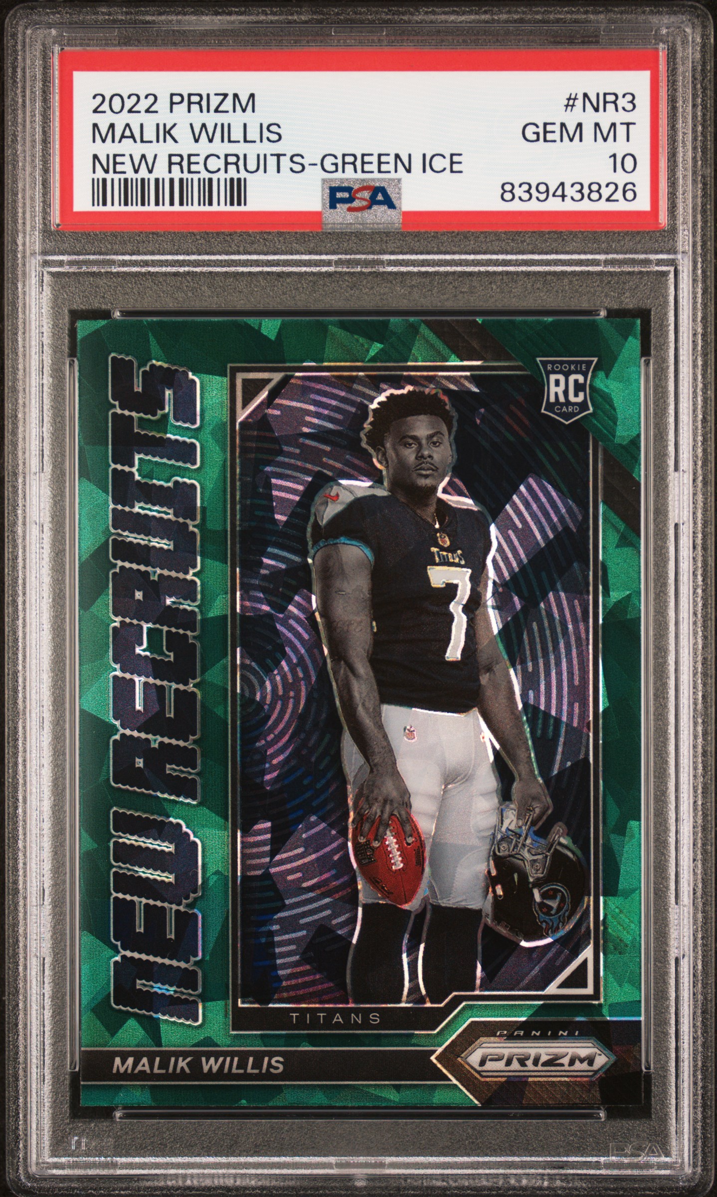 2022 PANINI PRIZM NEW RECRUITS #NR3 MALIK WILLIS NEW RECRUITS-GREEN ICE