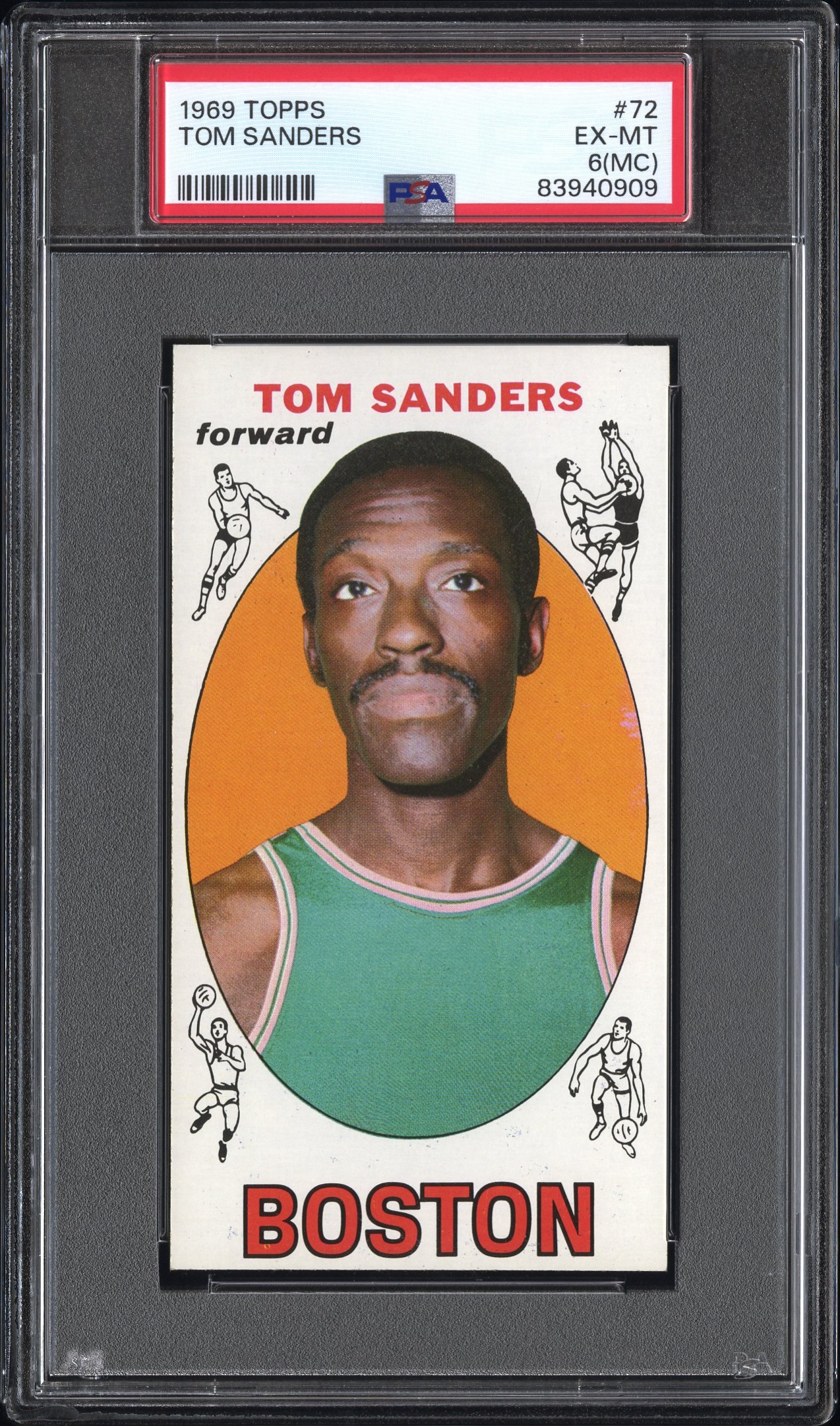 1969 TOPPS #72 TOM SANDERS