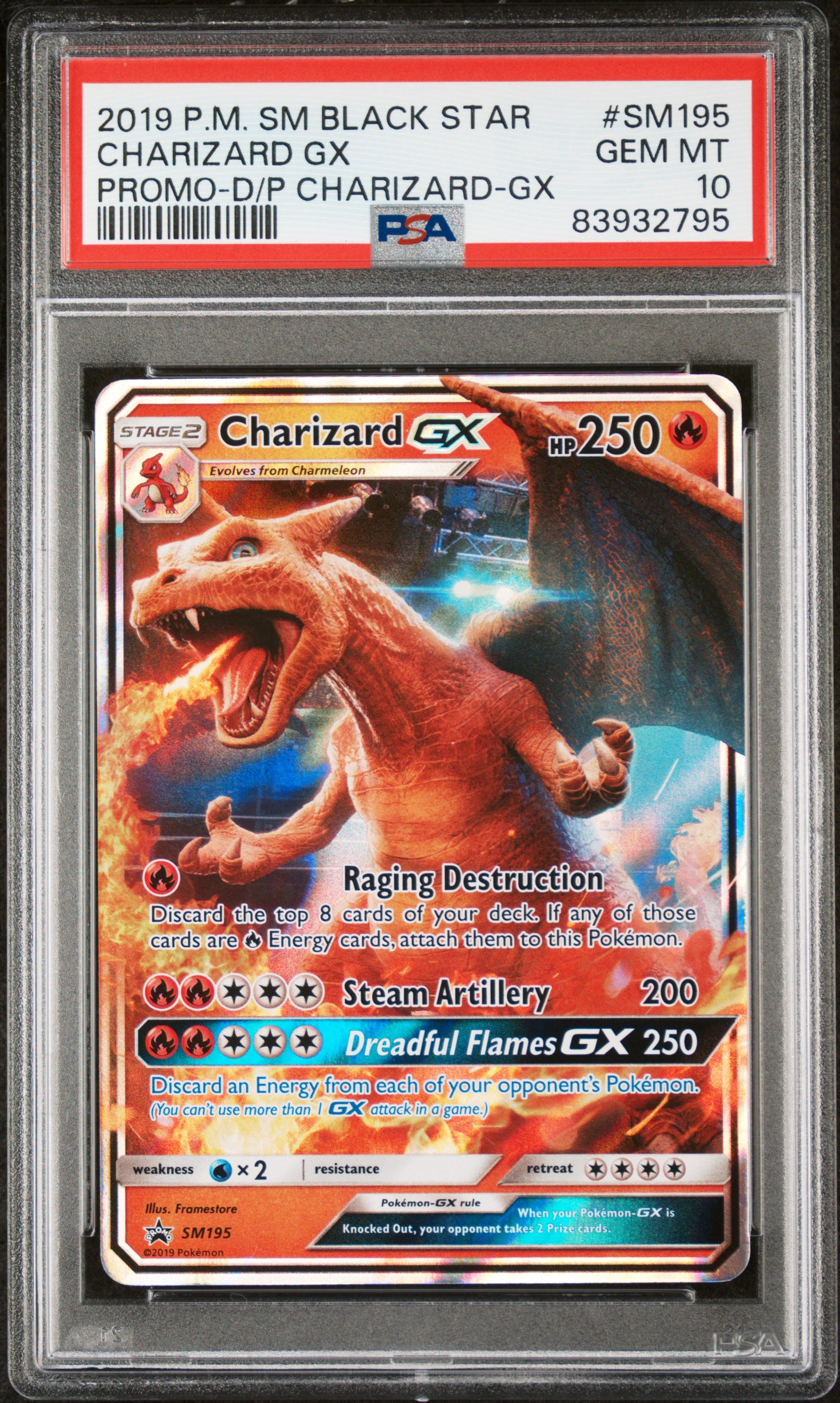 2019 POKEMON SM BLACK STAR PROMO #SM195 CHARIZARD GX PROMO-D/P CHARIZARD-GX