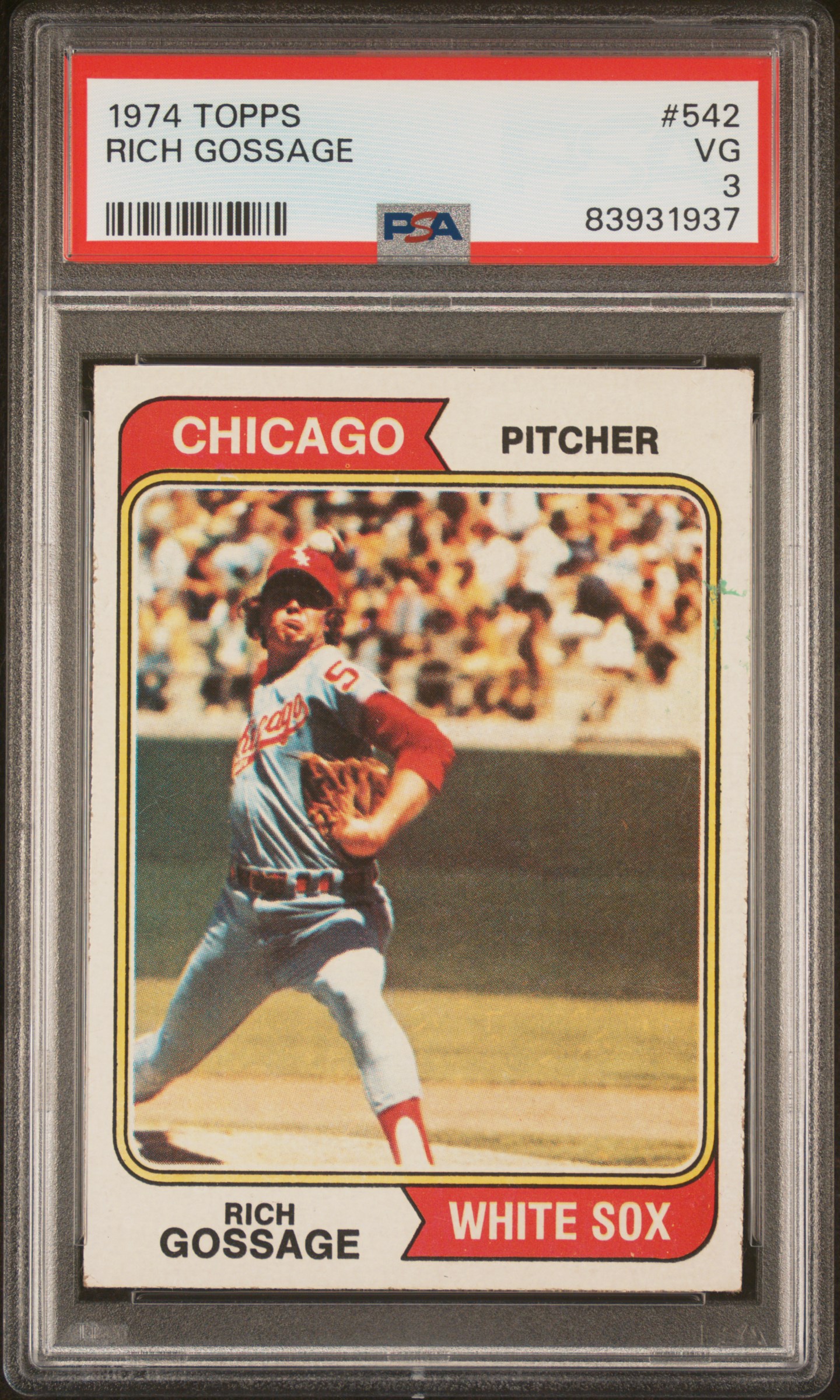 1974 Topps #542 Rich Gossage PSA 3