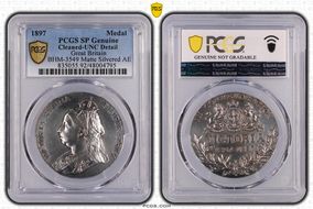 1897-H Medal BHM-3549 Matte Silvered AE SP1