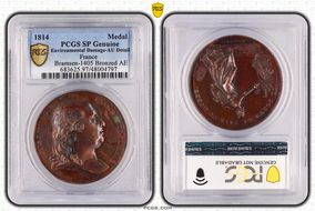 1814 Medal Bramsen-1405 Bronzed AE Return from Exile SP1