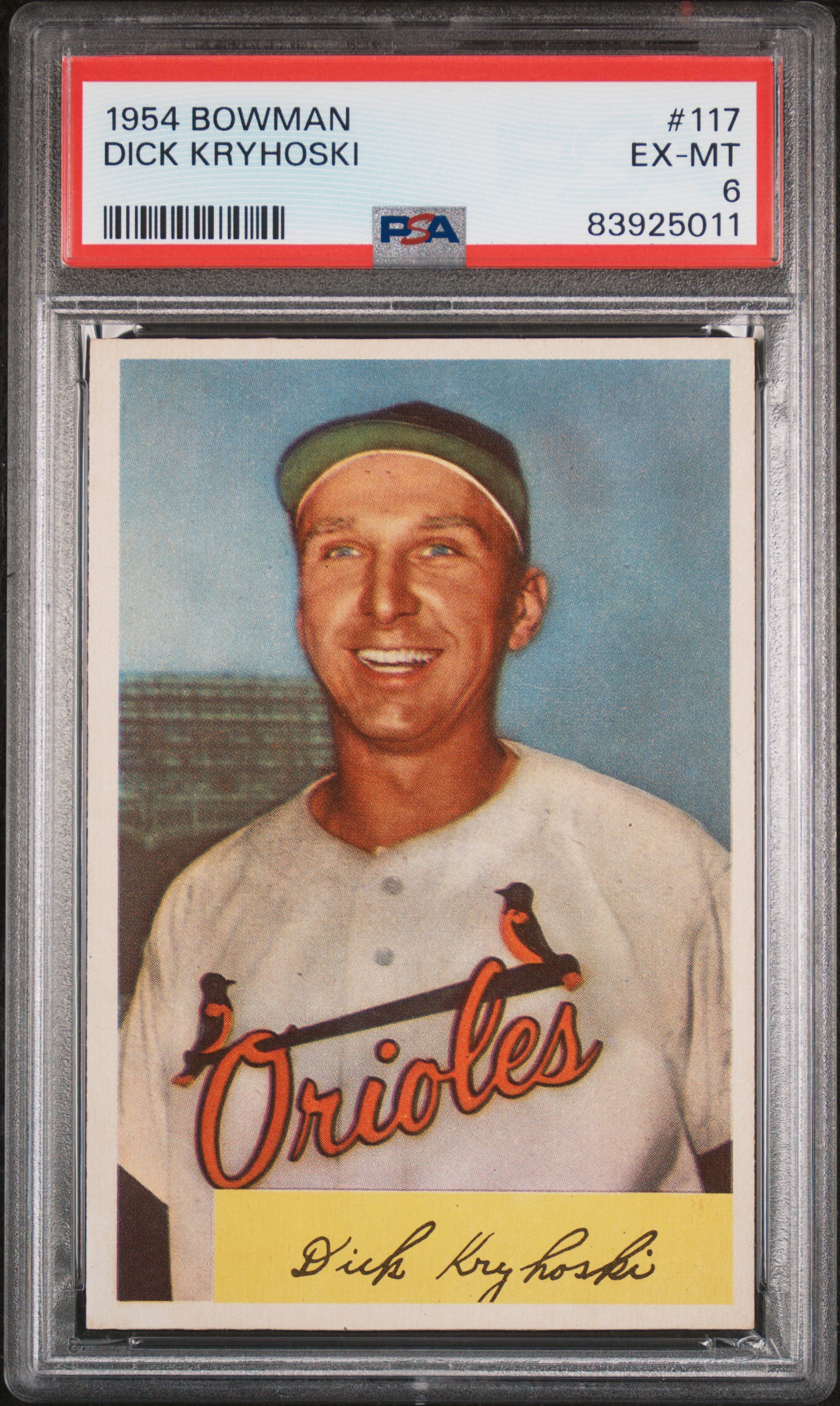 1954 BOWMAN #117 DICK KRYHOSKI