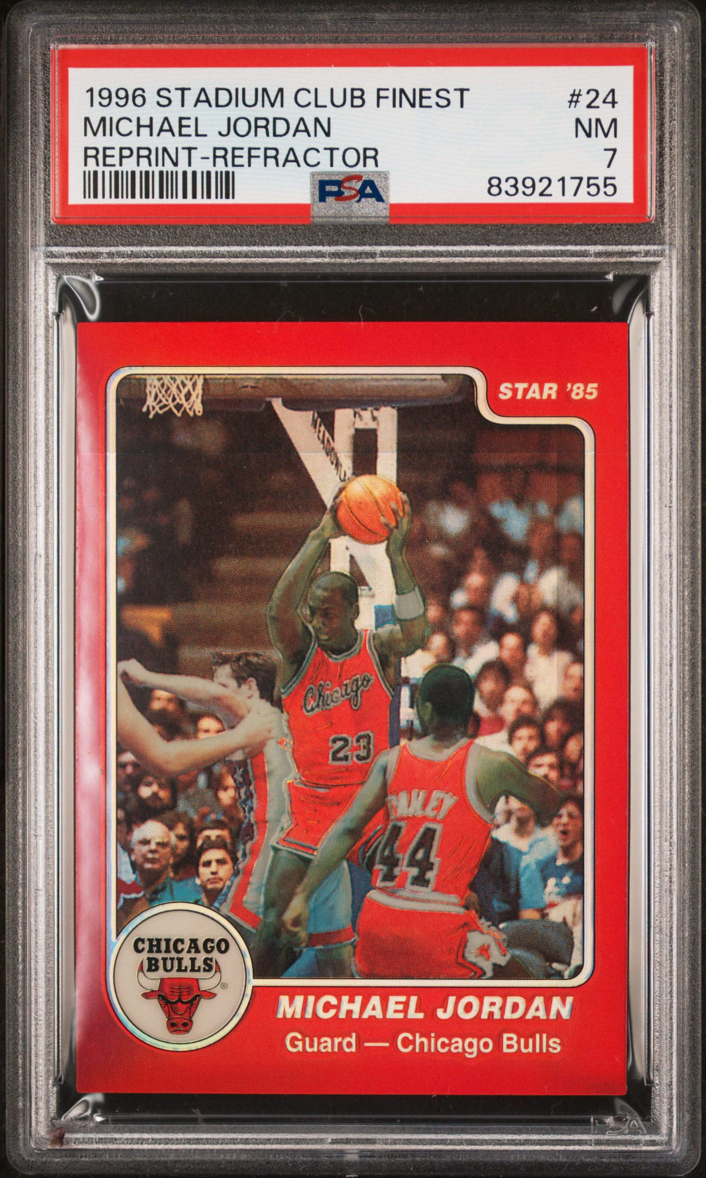 1996 STADIUM CLUB FINEST REPRINT #24 MICHAEL JORDAN REPRINT-REFRACTOR