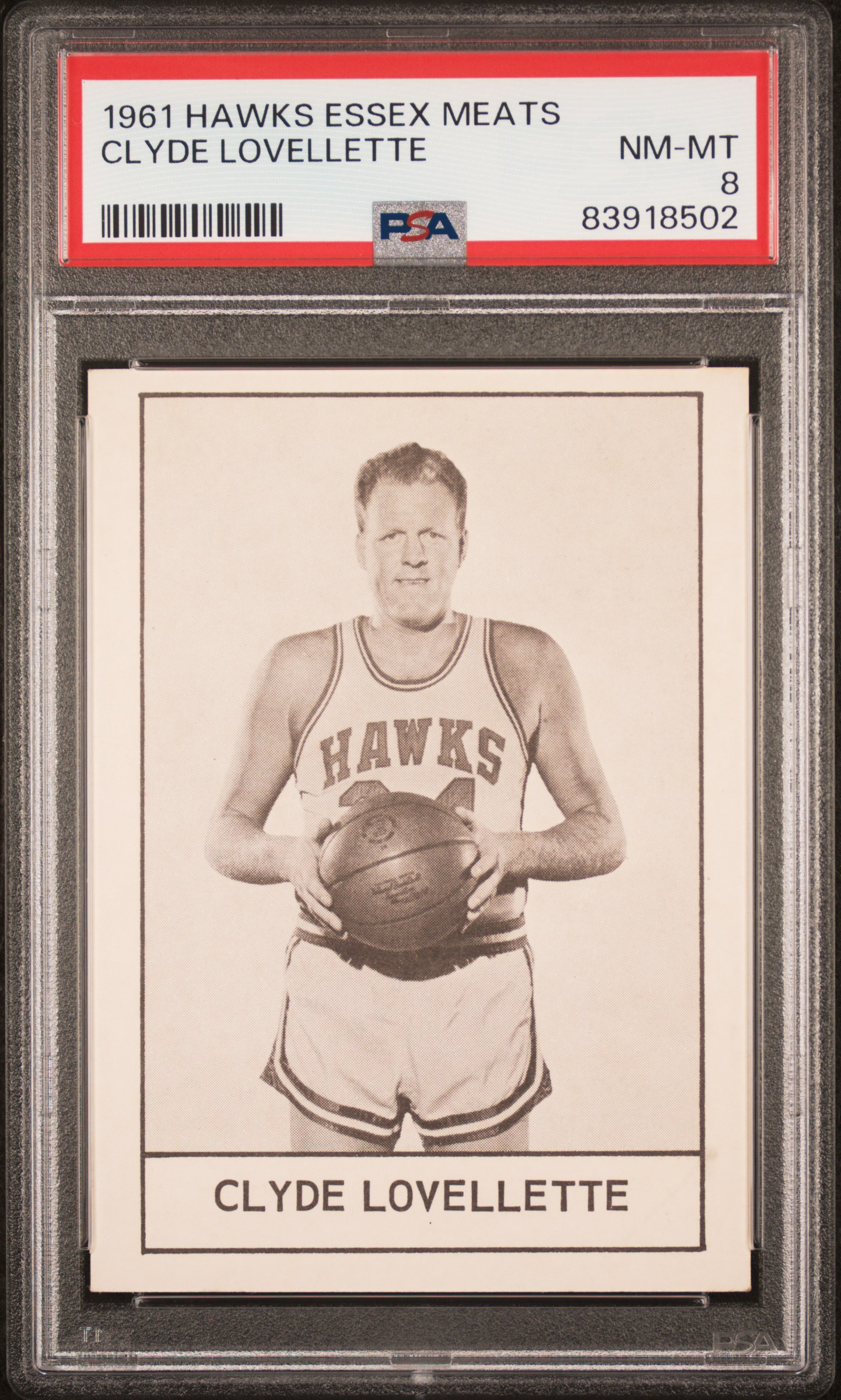 1961 ESSEX MEATS HAWKS CLYDE LOVELLETTE