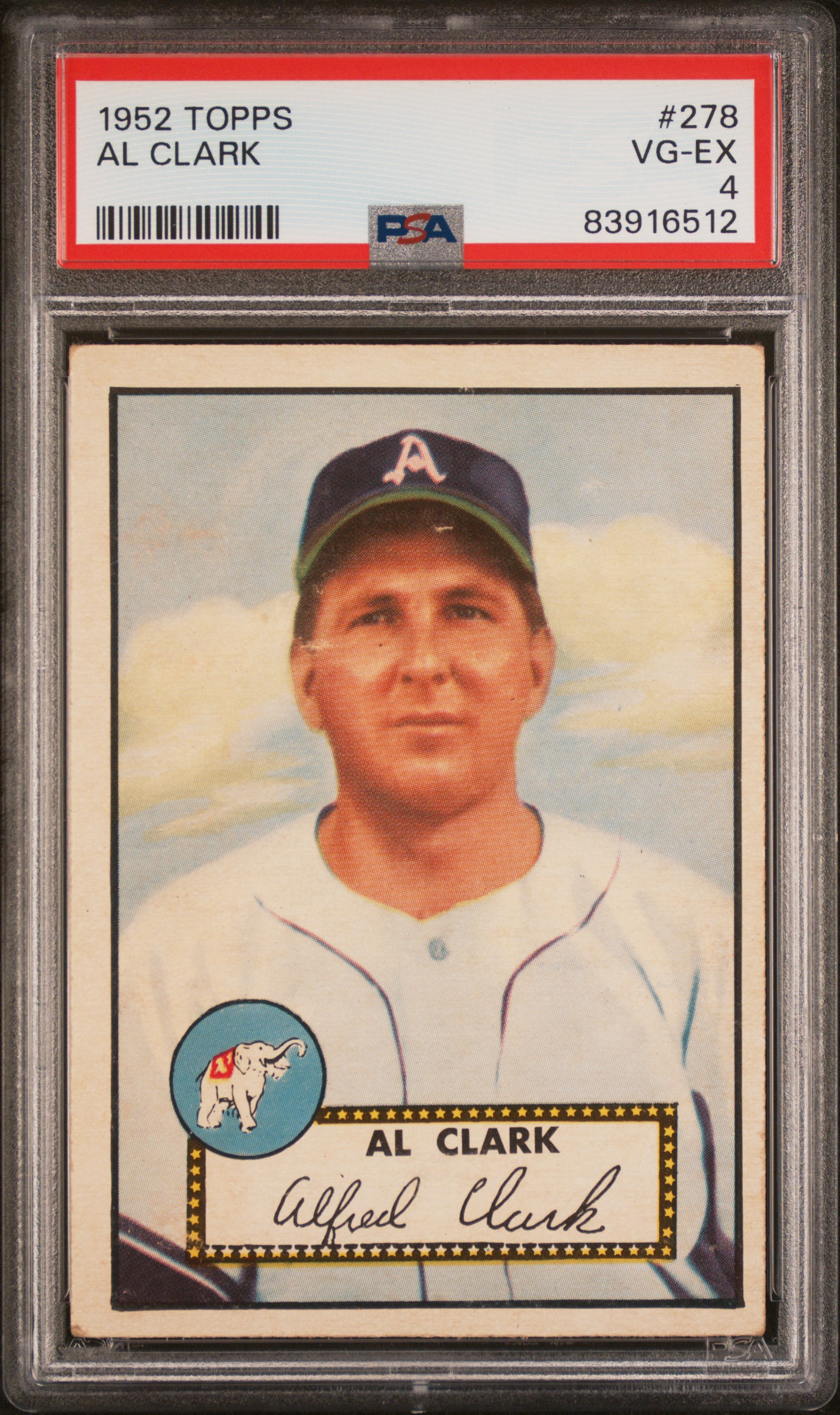 1952 TOPPS #278 AL CLARK
