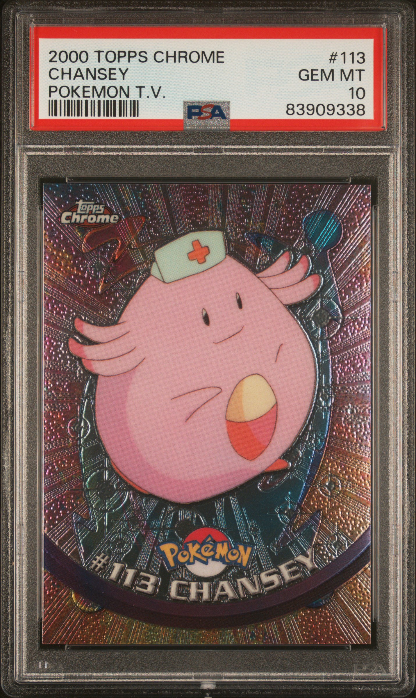 2000 TOPPS CHROME POKEMON T.V. #113 CHANSEY POKEMON T.V.