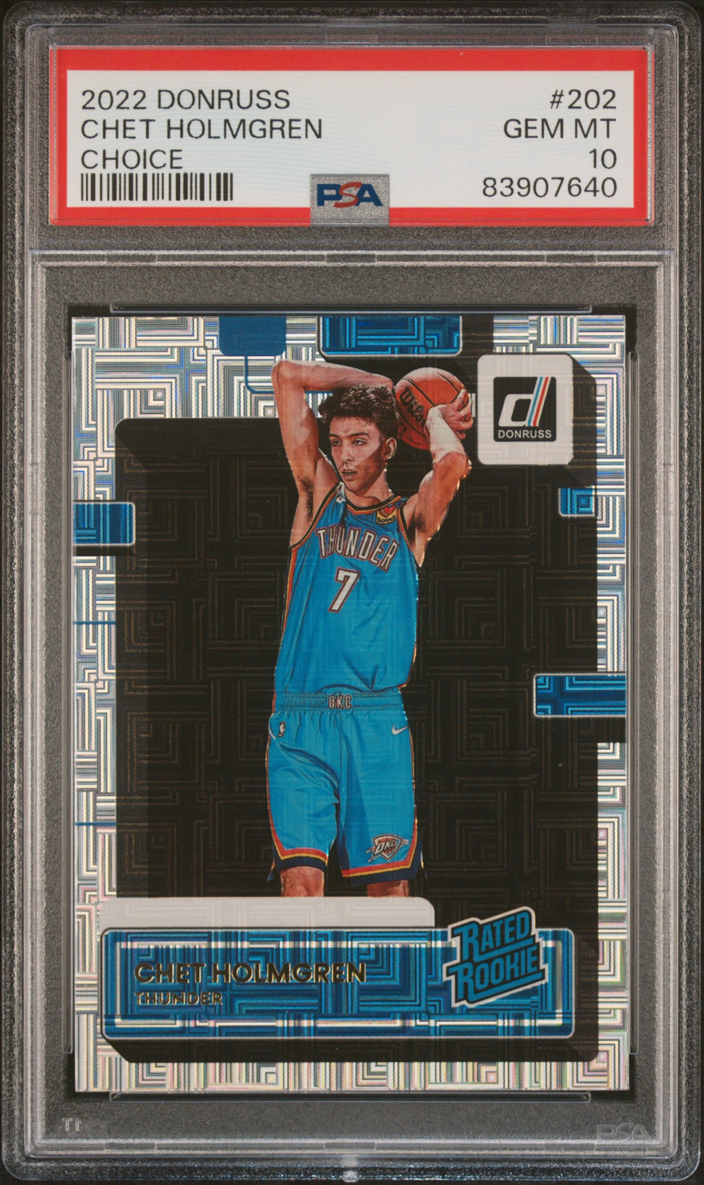 2022 PANINI DONRUSS #202 CHET HOLMGREN CHOICE