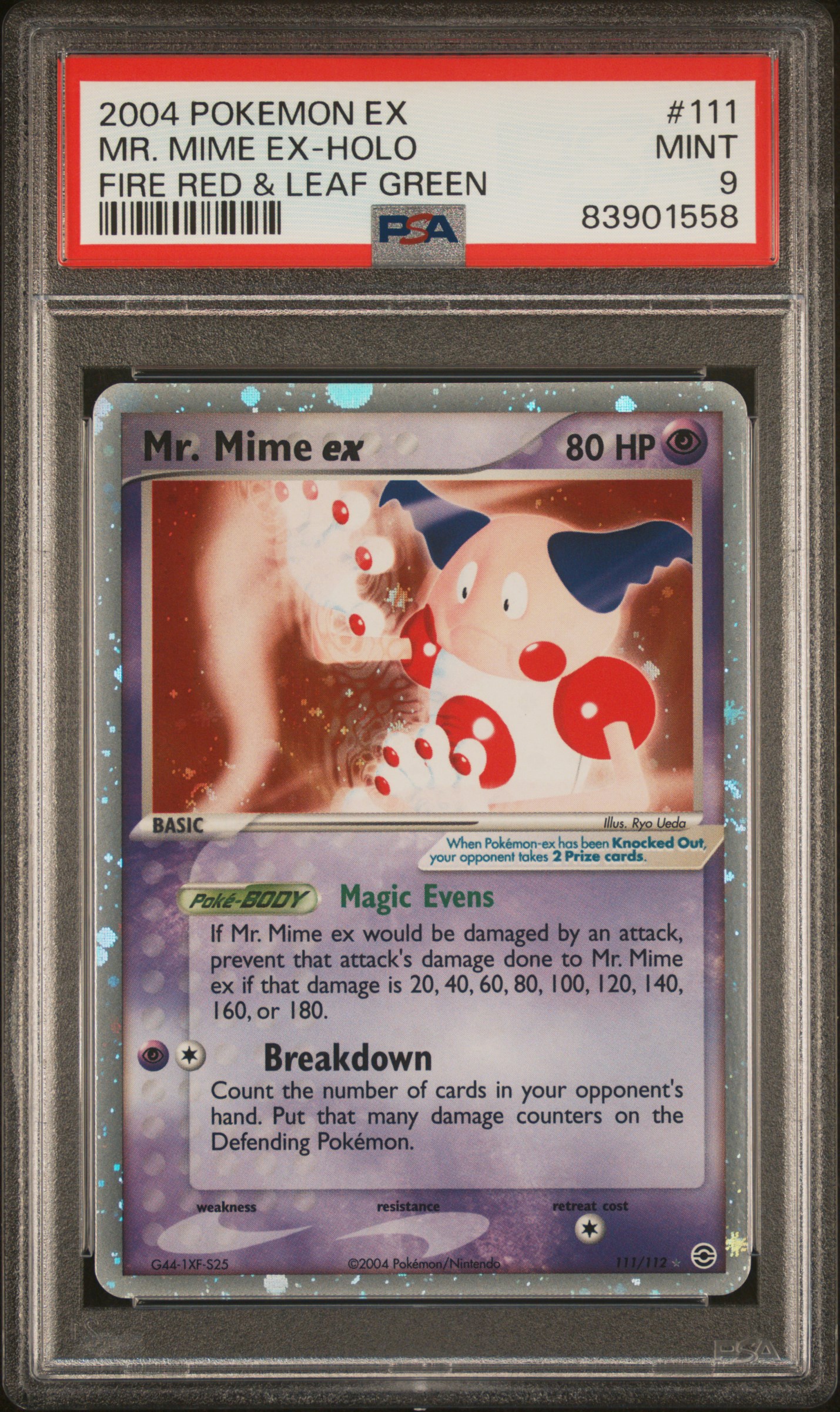 2004 POKEMON EX FIRE RED & LEAF GREEN #111 MR. MIME EX-HOLO FIRE RED & LEAF GREEN