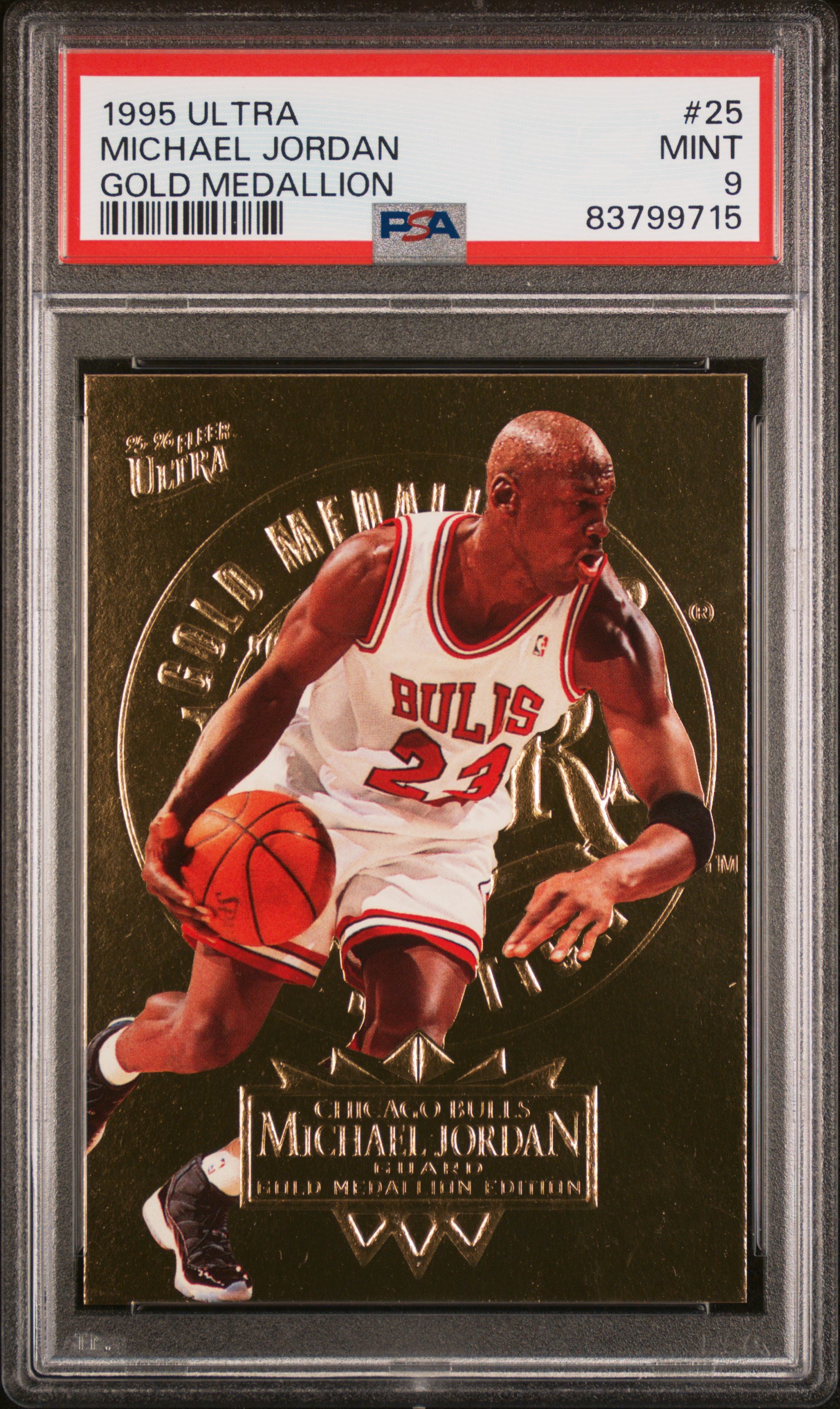 1995 ULTRA #25 MICHAEL JORDAN GOLD MEDALLION