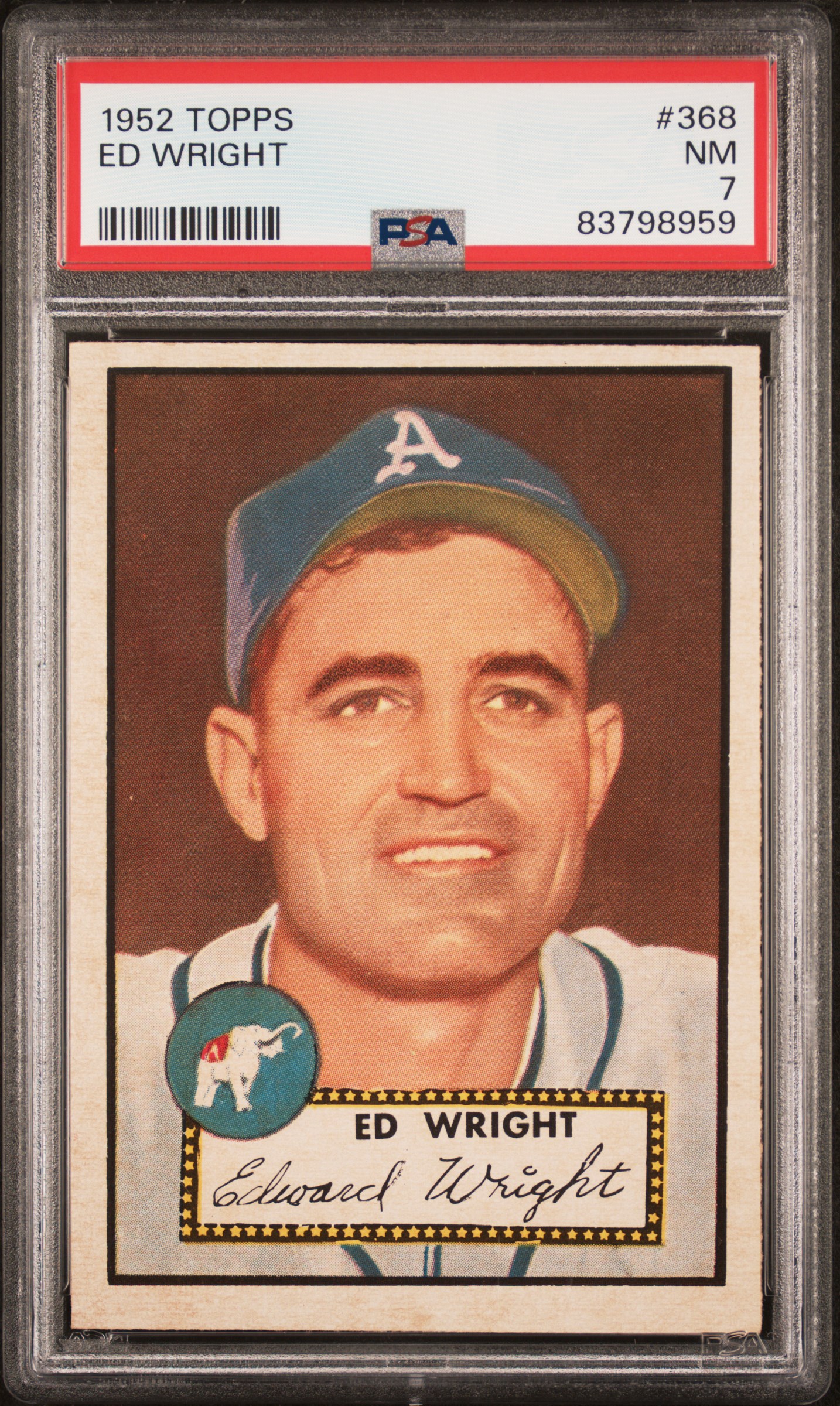 1952 TOPPS #368 ED WRIGHT