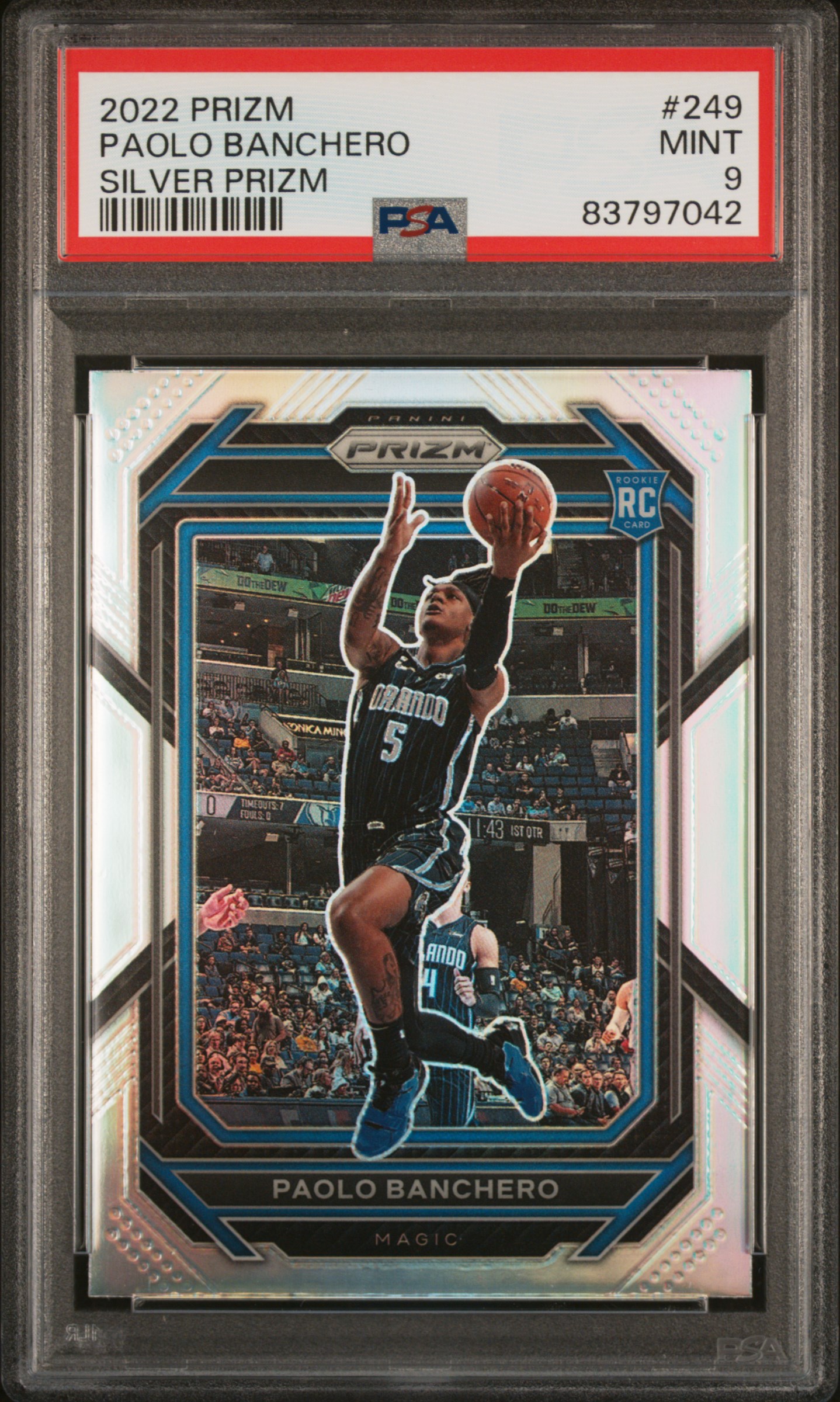 2022 Panini Prizm Paolo Banchero #249 (Silver Prizm) Mint 9 front