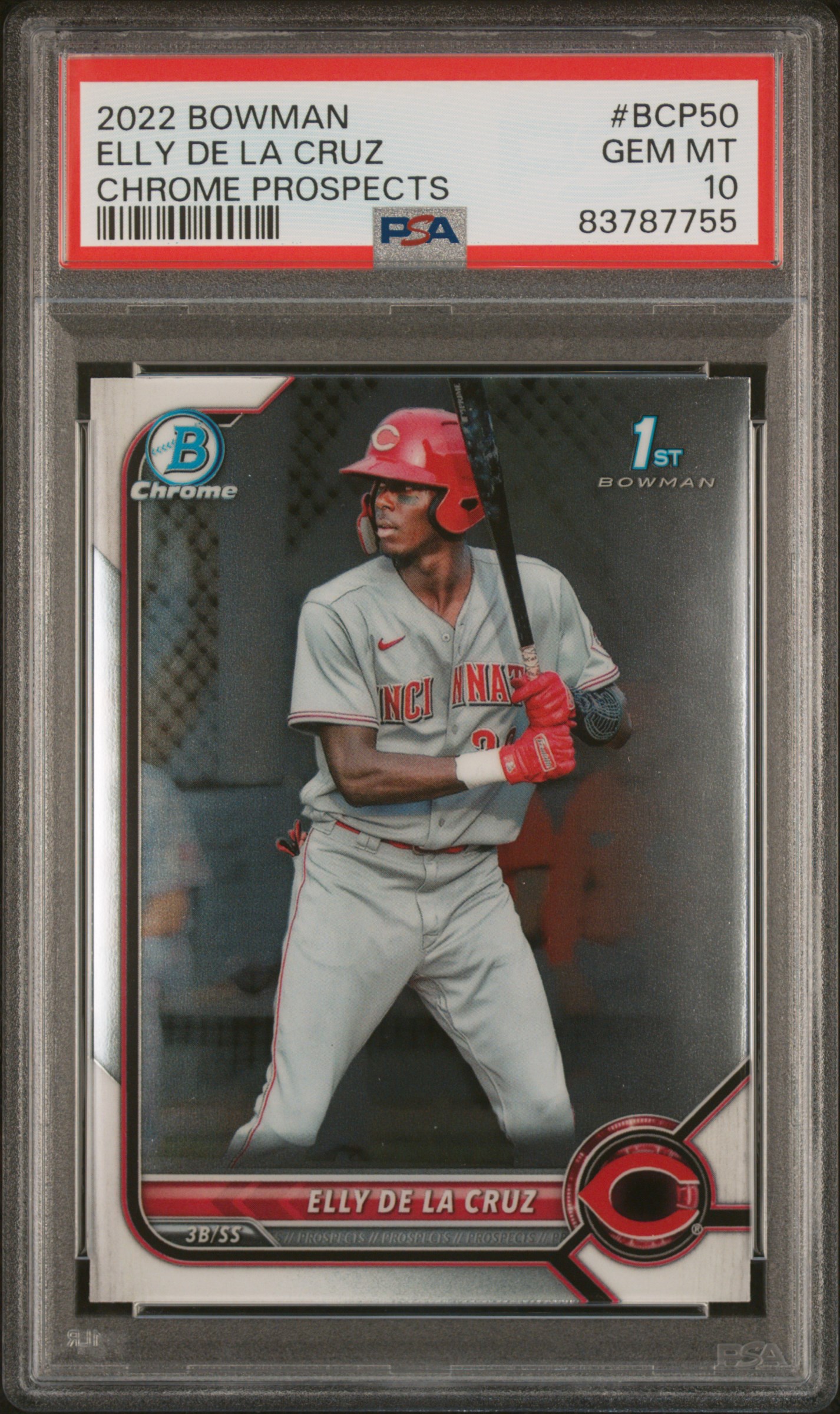 2022 BOWMAN CHROME PROSPECTS #BCP50 ELLY DE LA CRUZ CHROME PROSPECTS