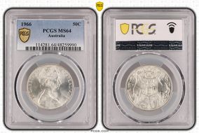 1966 50C KM-67  Ag MS64