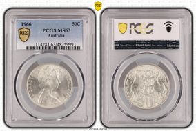 1966 50C KM-67  Ag MS63
