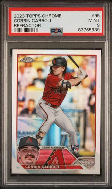 2023 Topps Chrome Refractor #95 Corbin Carroll Rookie Card - PSA