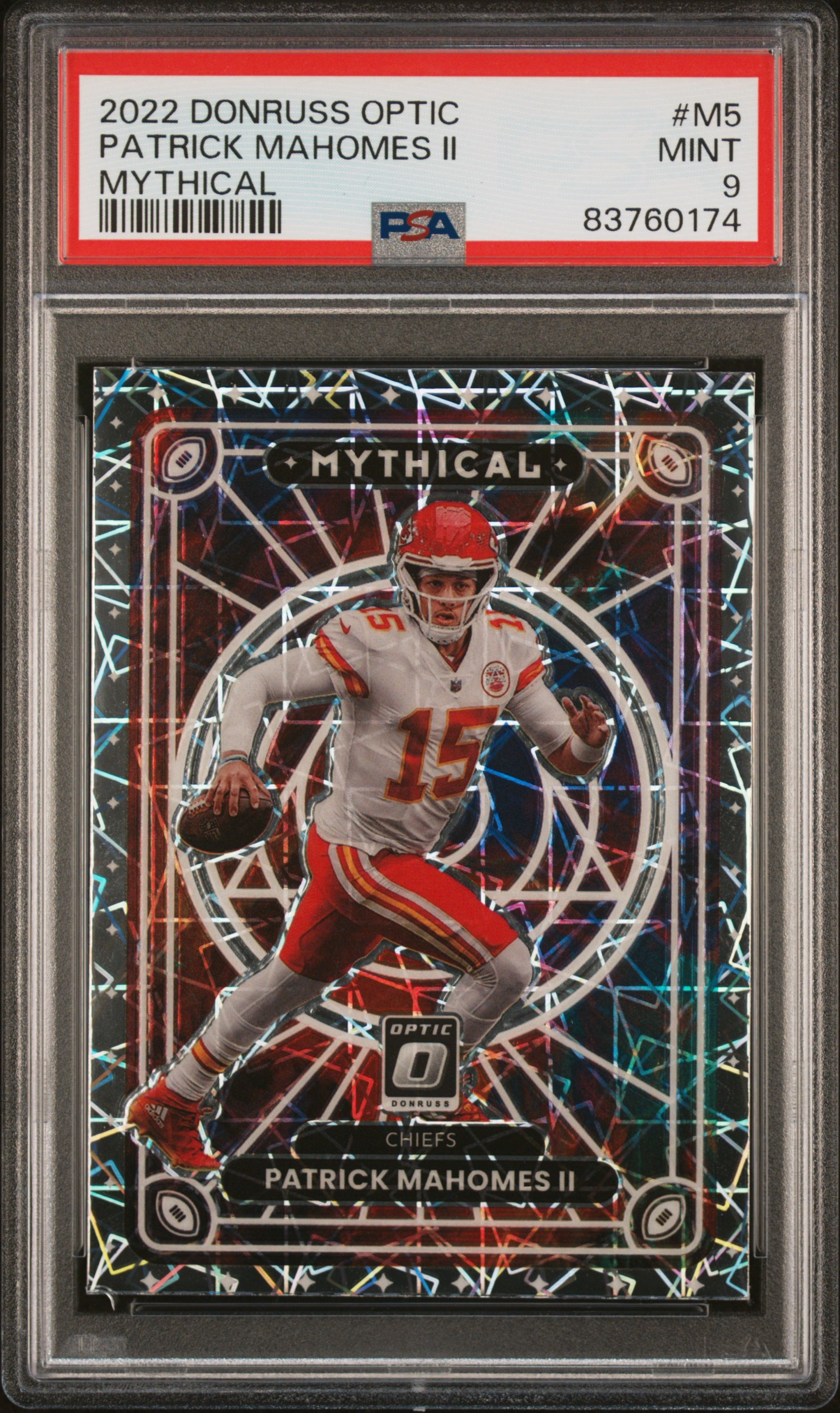 2022 PANINI DONRUSS OPTIC MYTHICAL #M5 PATRICK MAHOMES II MYTHICAL