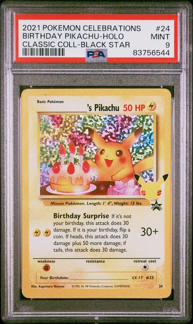 2021 Pokemon Celebrations Classic Collection 24 Birthday Pikachu