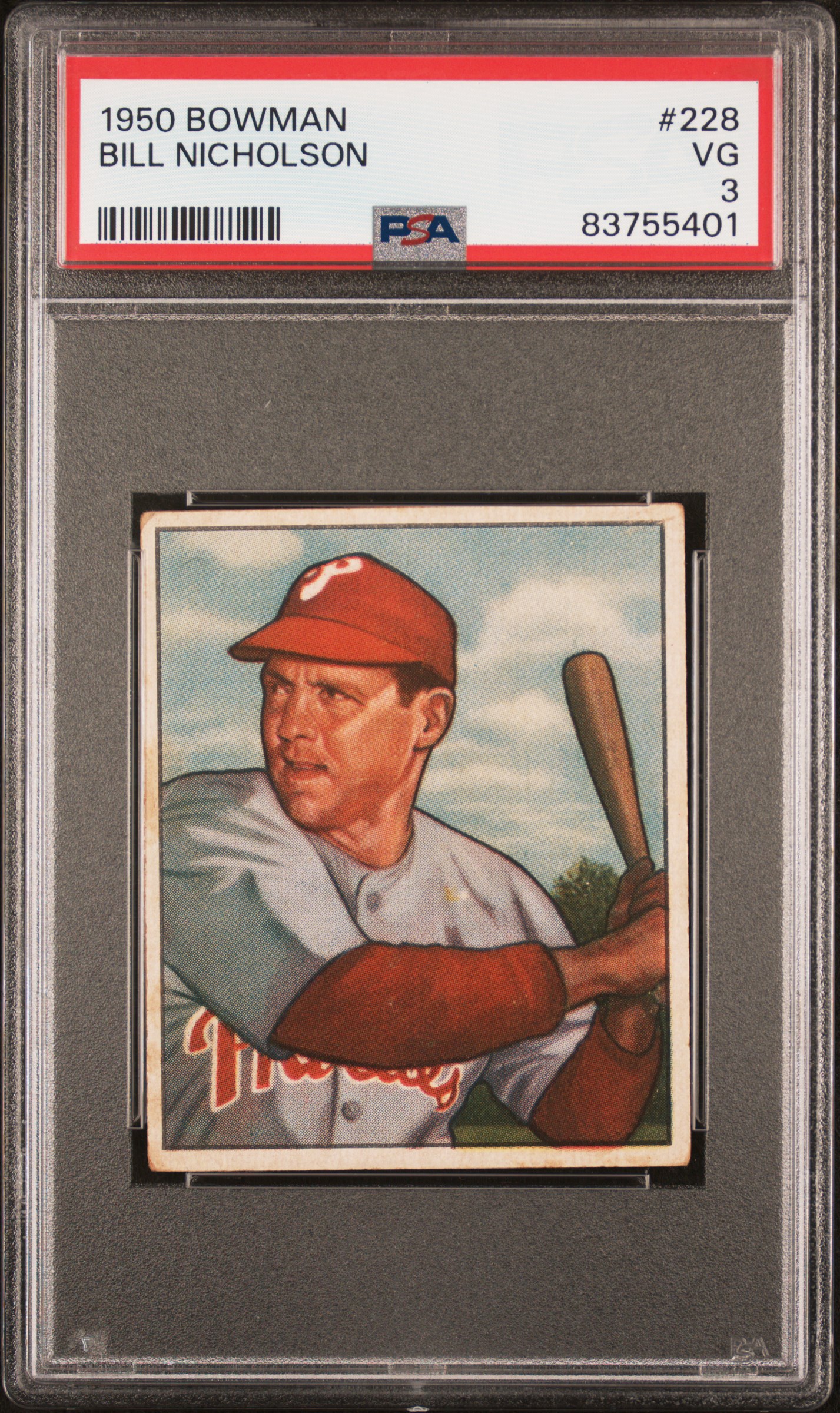 1950 BOWMAN #228 BILL NICHOLSON