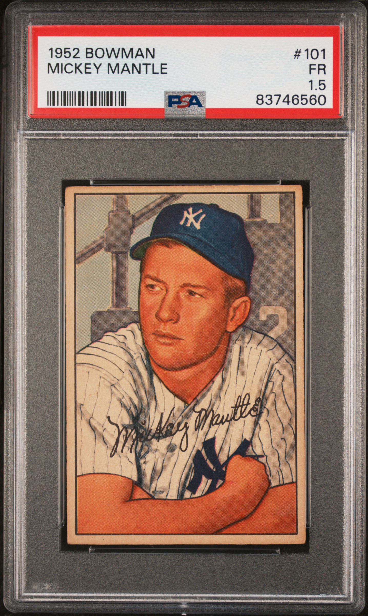 1952 BOWMAN #101 MICKEY MANTLE