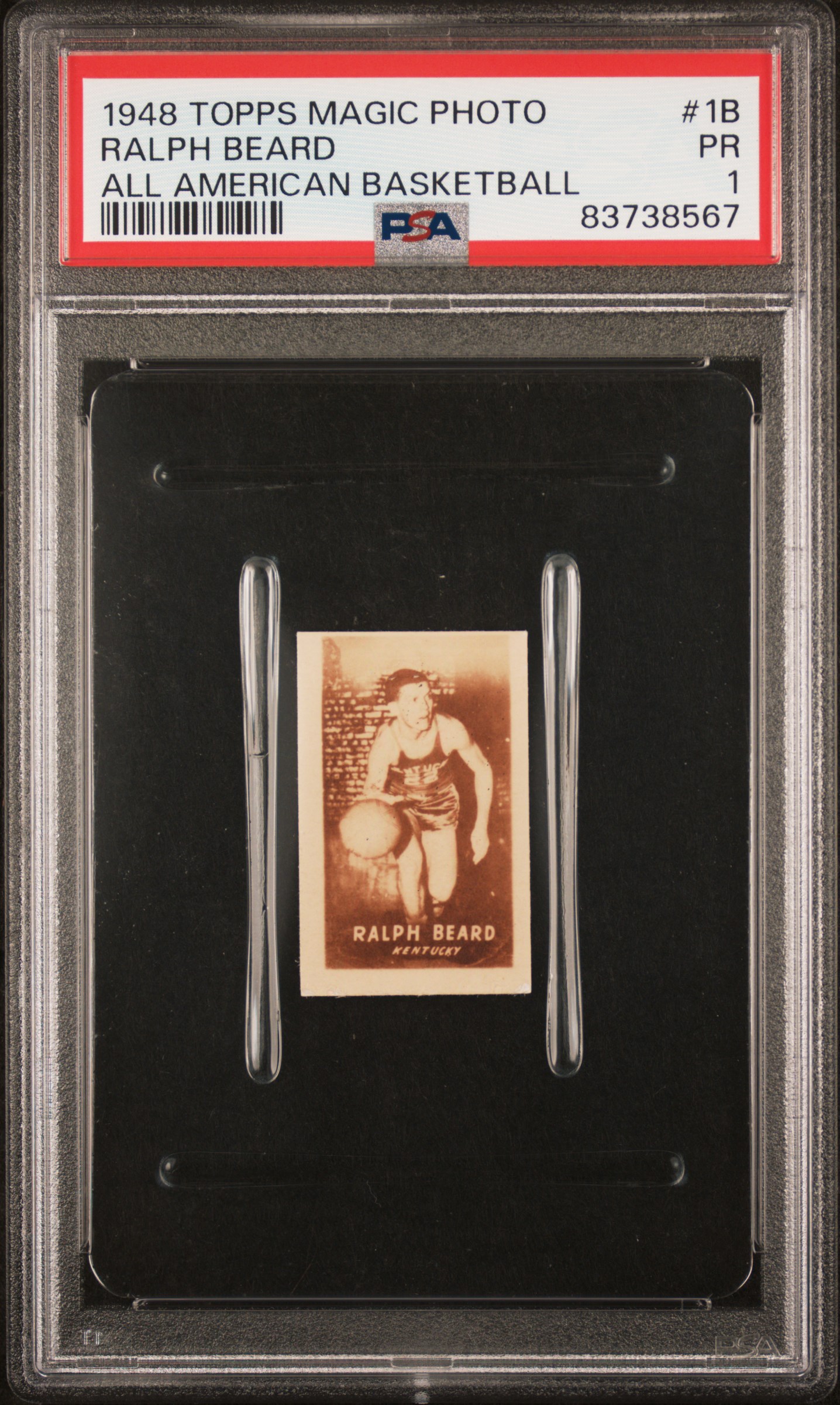 1948 TOPPS MAGIC PHOTOS ALL-AMERICAN BASKETBALL #1B RALPH BEARD ALL AMERICAN BASKETBALL