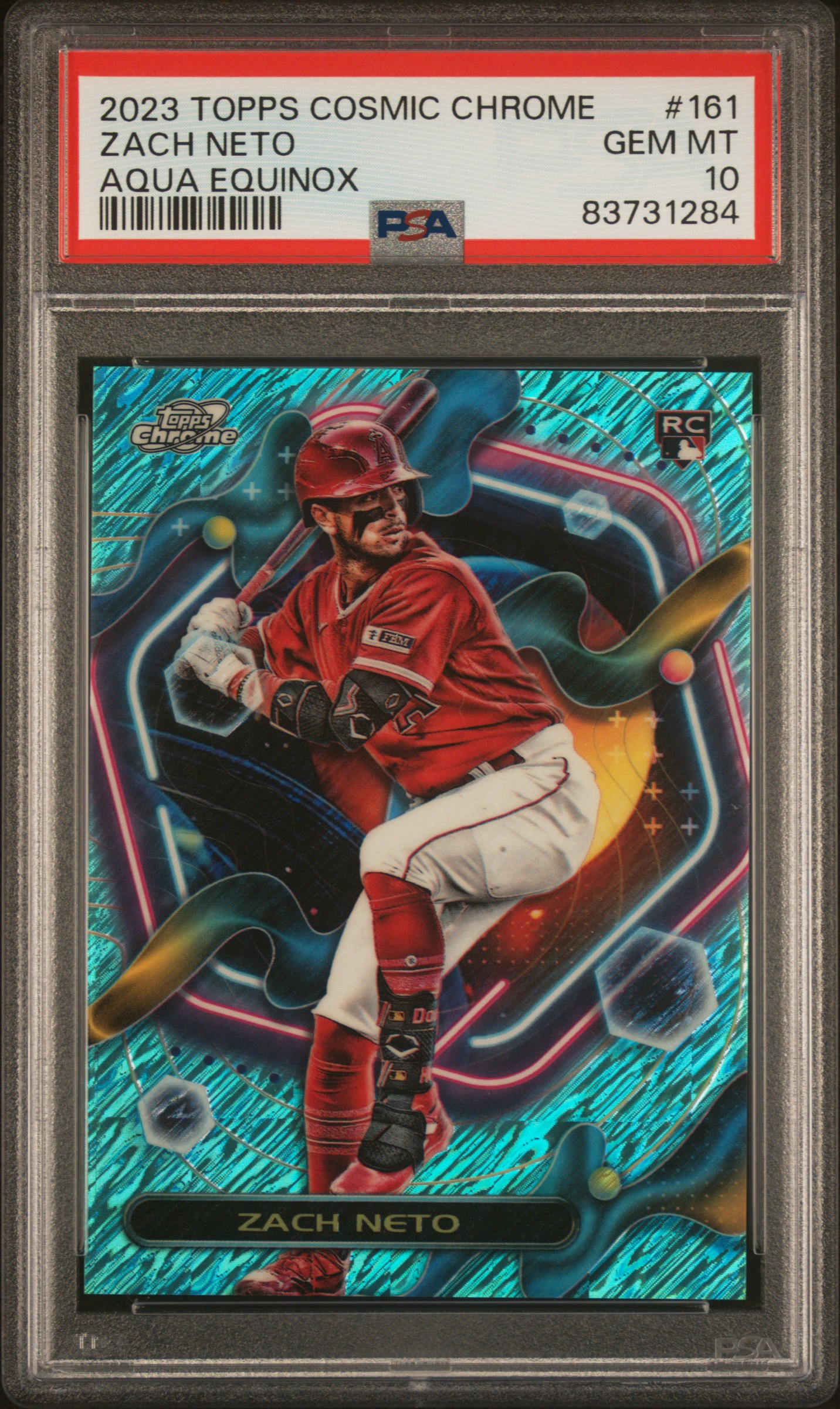 2023 Topps Cosmic Chrome Zach Neto #161 (Aqua Equinox Refractor) Gem Mt 10 front
