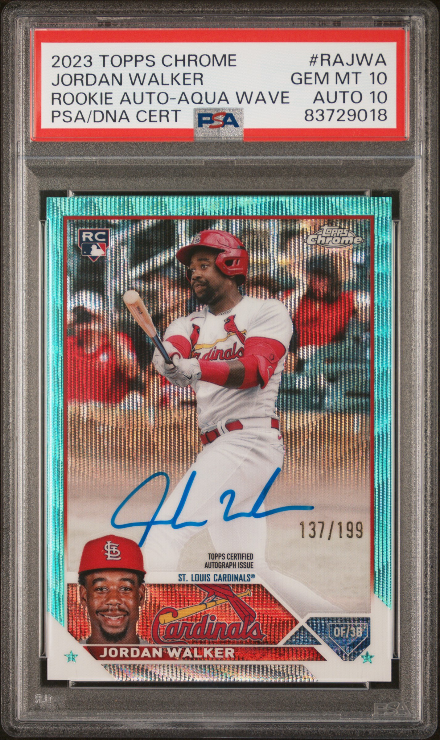 Jordan Walker 2023 Topps Chrome Rookie Autograph