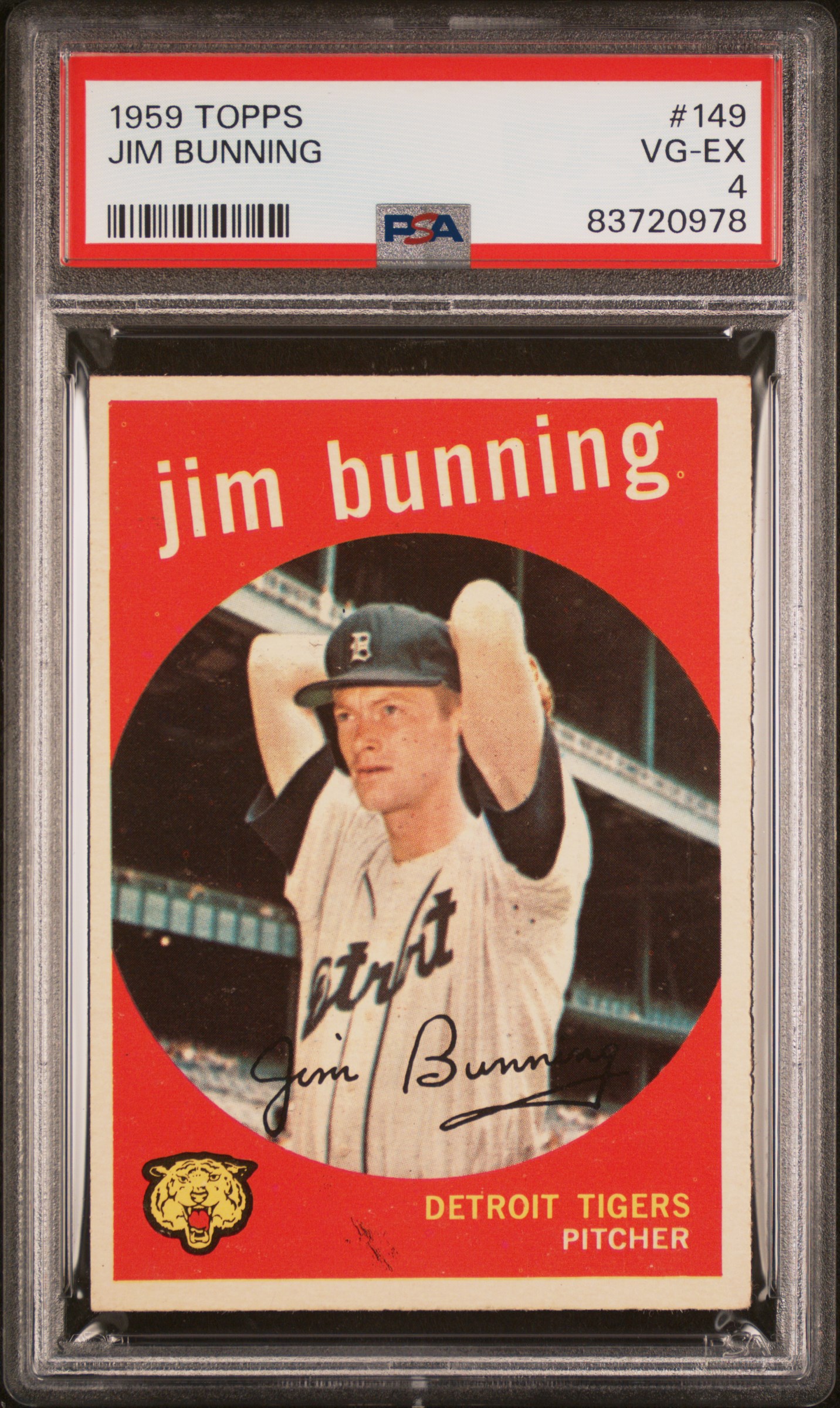 1959 Topps #149 Jim Bunning – PSA VG-EX 4