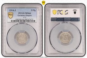 1914-J 5 Pfg J-12 MS66