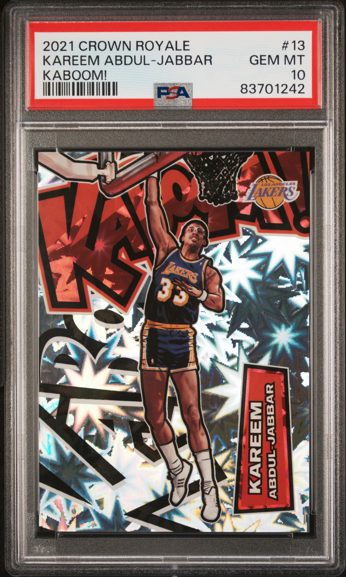 2021 PANINI CROWN ROYALE KABOOM! #13 KAREEM ABDUL-JABBAR KABOOM!