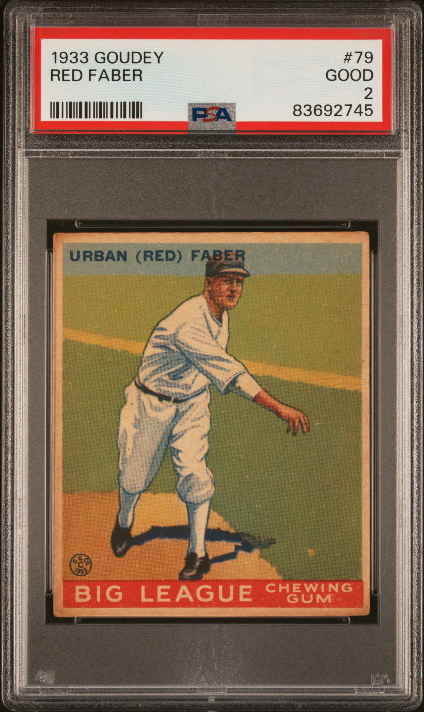 1933 GOUDEY #79 RED FABER