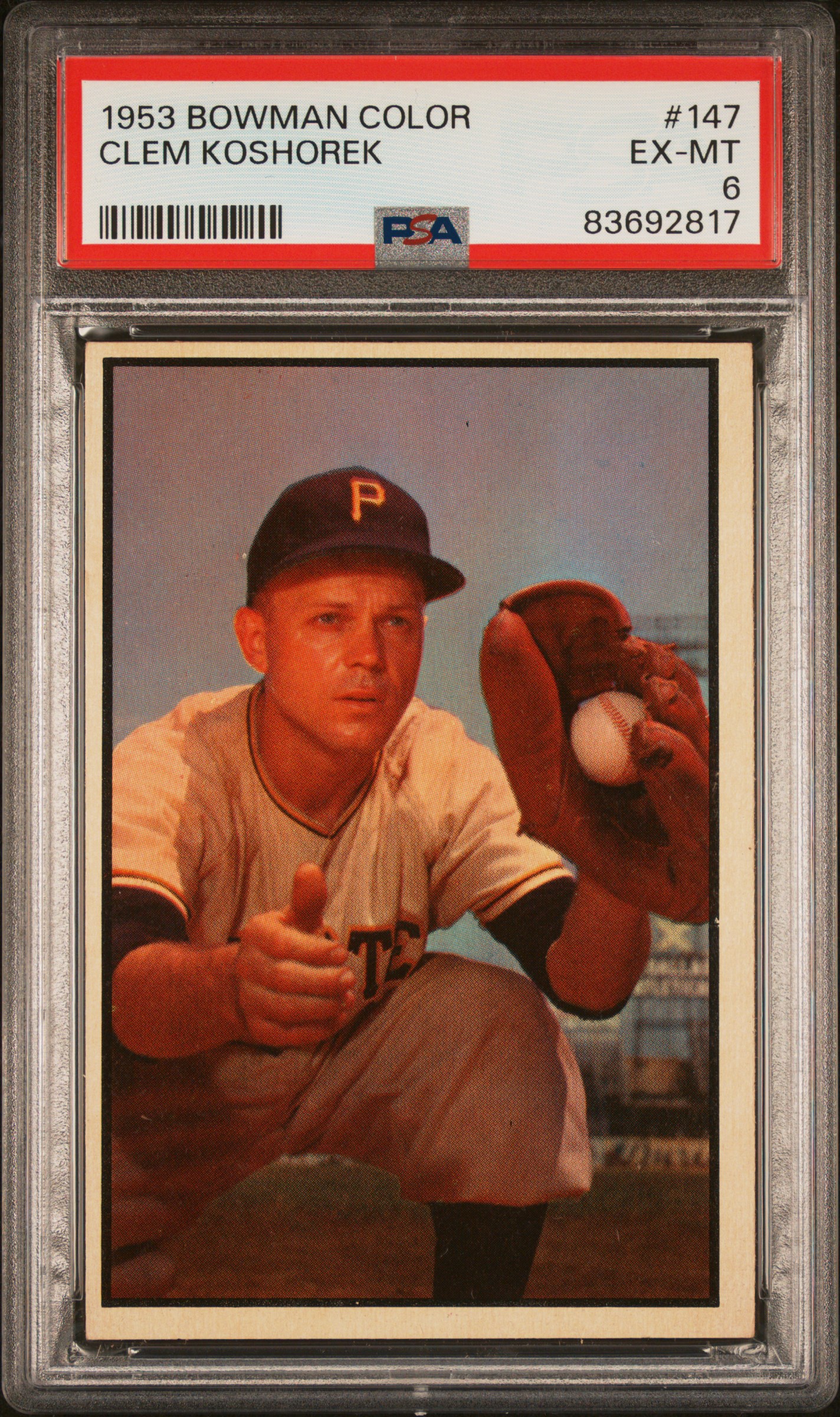 1953 BOWMAN COLOR #147 CLEM KOSHOREK