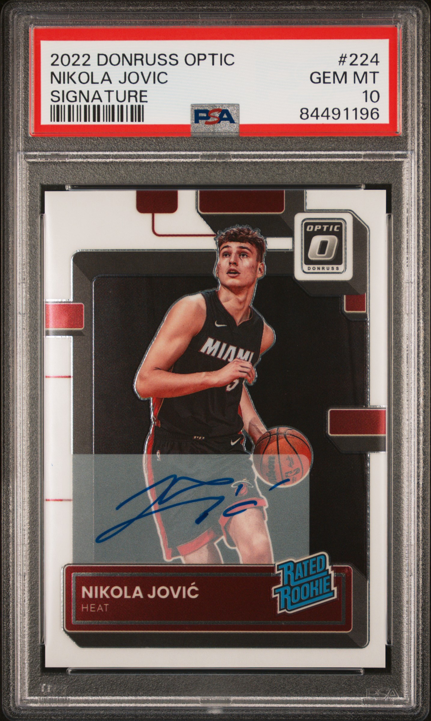 2022 PANINI DONRUSS OPTIC #224 NIKOLA JOVIC SIGNATURE